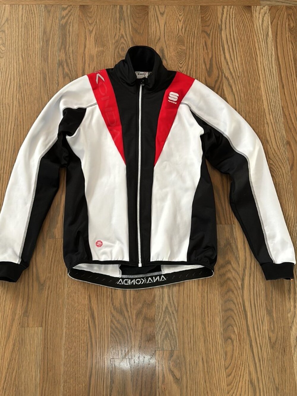 EUC Sportful Anakonda Windstopper Cycling Jacket sz Large Men's White Biking